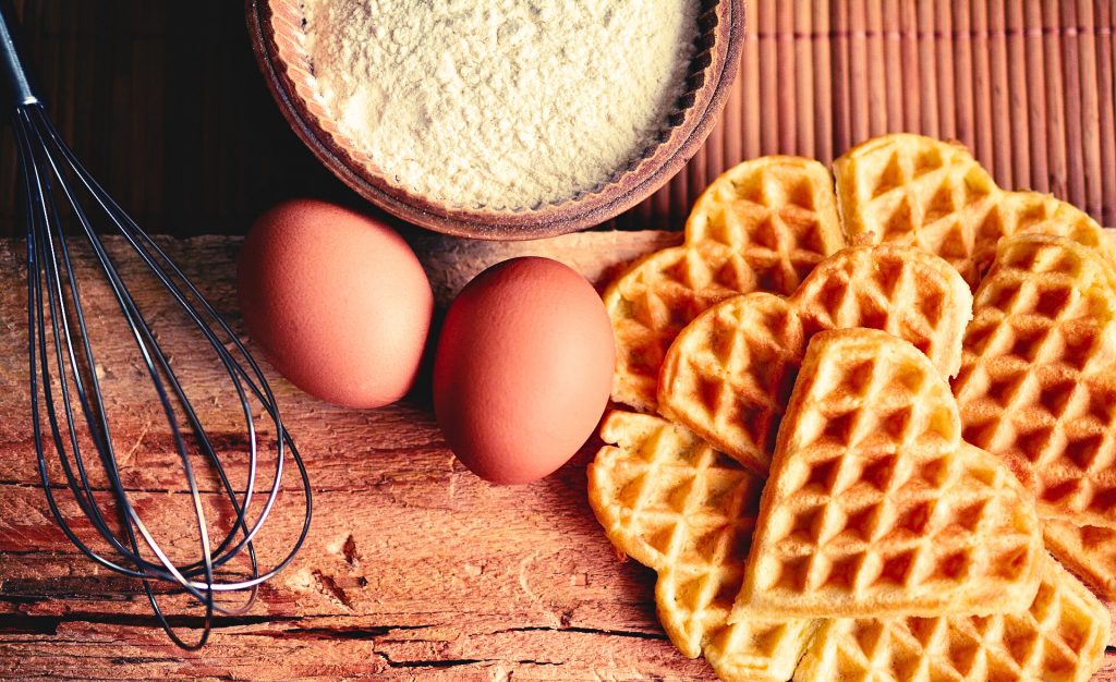 Waffeln und Zutaten bearbeitet